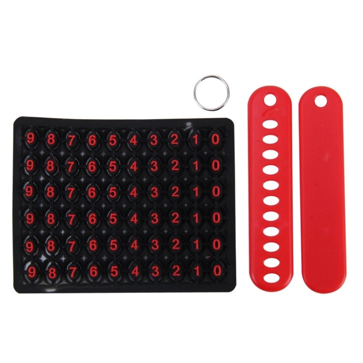 Car Auto Universal Anti-lost Key Ring with Rubber Random Telephone Number Installation