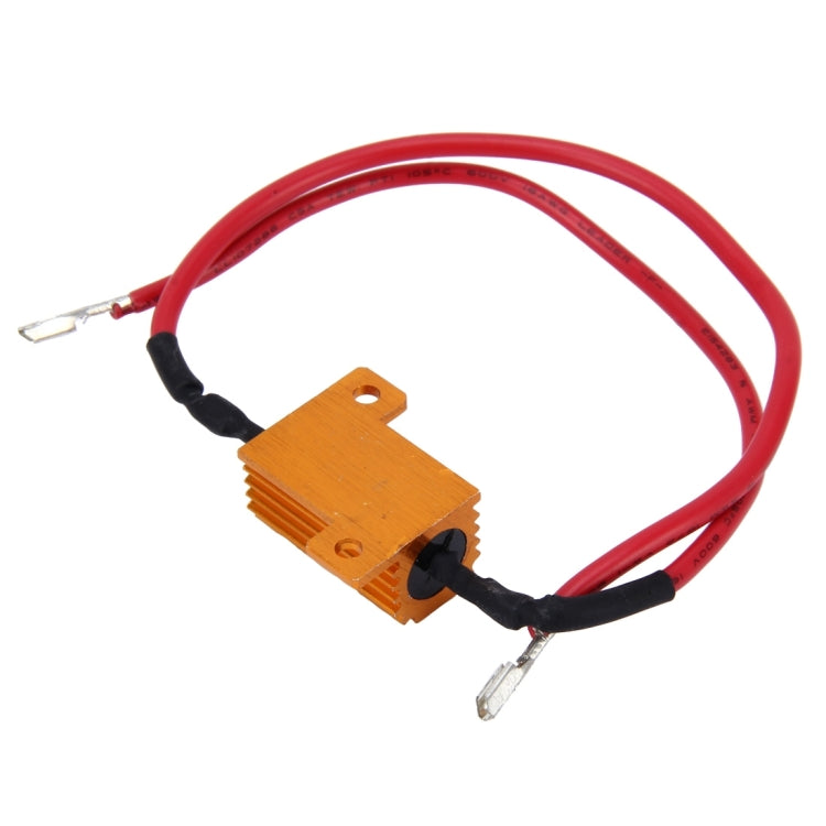 25W 10 Ohm 8R Gold Aluminum Clad Power Resistor with 2 PCS Quick Splice Solderless Wire Terminals Connector