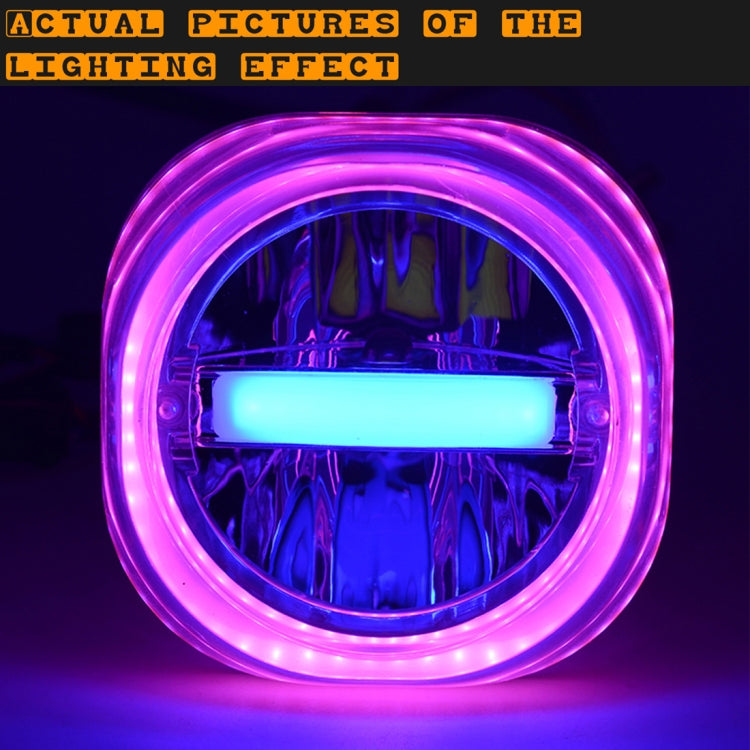 Motorcycle 30W DC 12V-85V IP66 Square Jellyfish Breathable Lamp Double Aperture LED Headlight