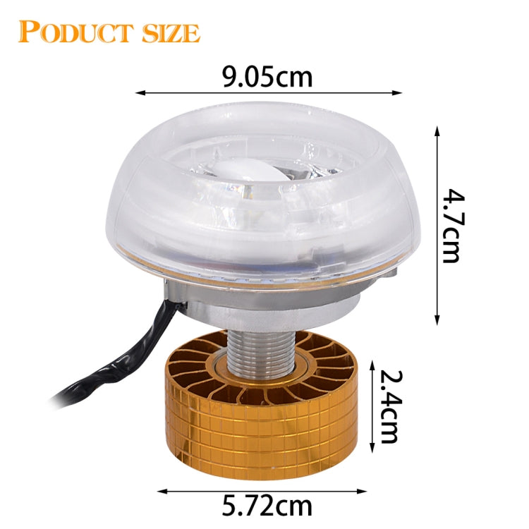 Motorcycle 30W DC 12V-85V IP66 Round Jellyfish Breathable Lamp Double Aperture LED Headlight