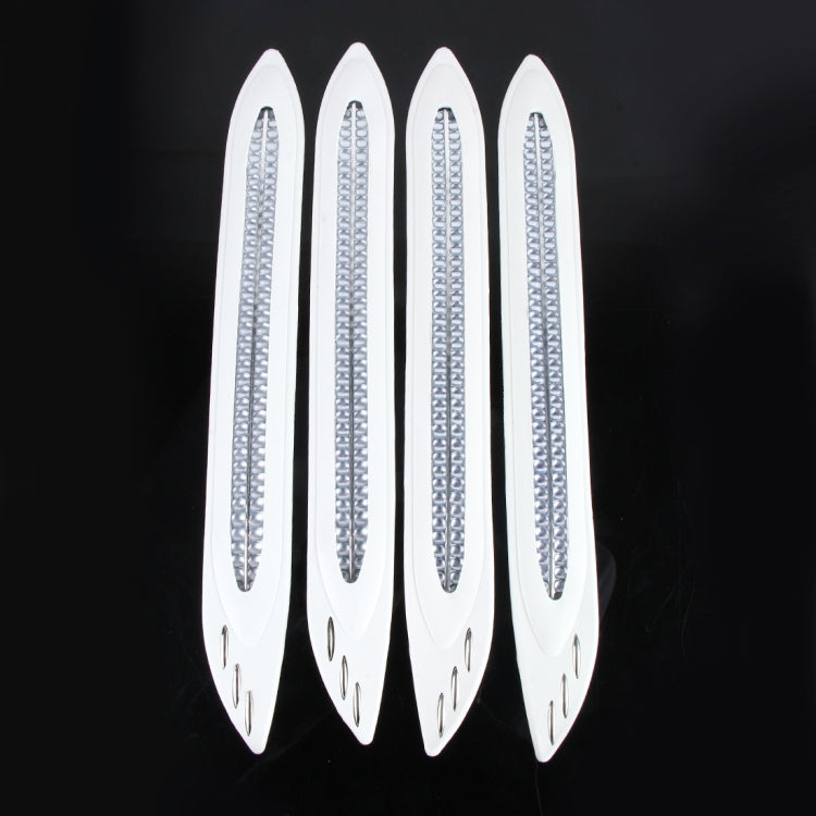 4 PCS Universal Car Auto Rubber Front Rear Body Bumper Guard Protector Strip Sticker with Reflective Warning Bead