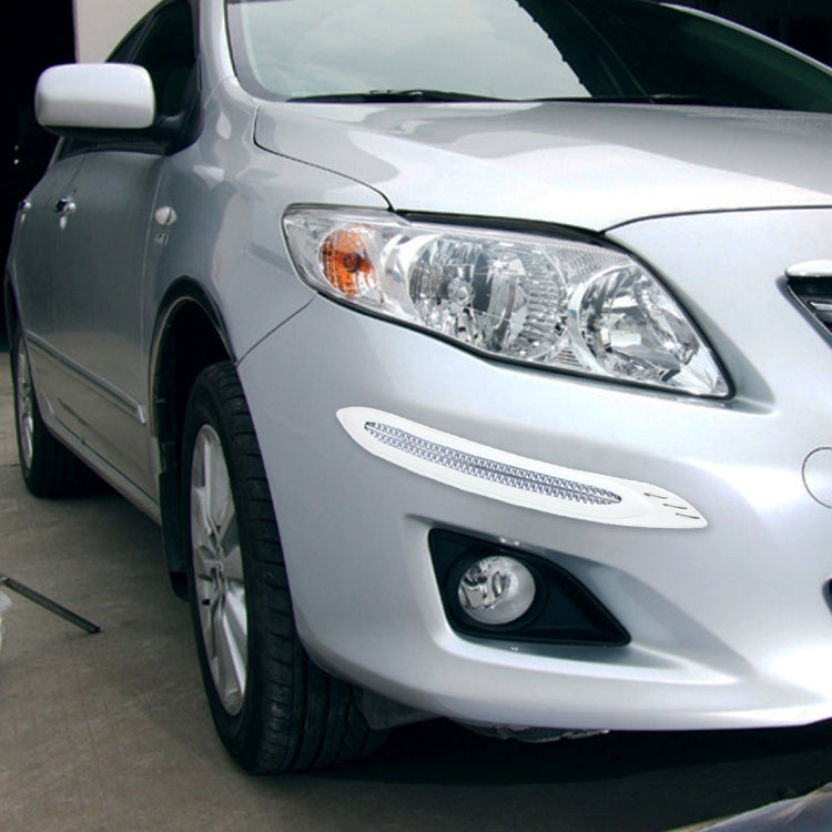 4 PCS Universal Car Auto Rubber Front Rear Body Bumper Guard Protector Strip Sticker with Reflective Warning Bead