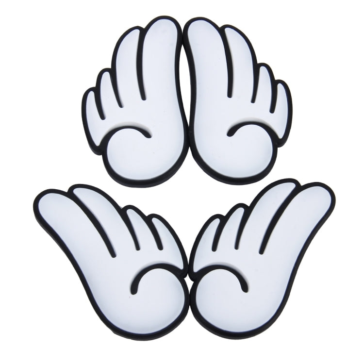 4 PCS Angel Wing Shape Cartoon Style PVC Car Auto Protection Anti-scratch Door Guard Decorative Sticker