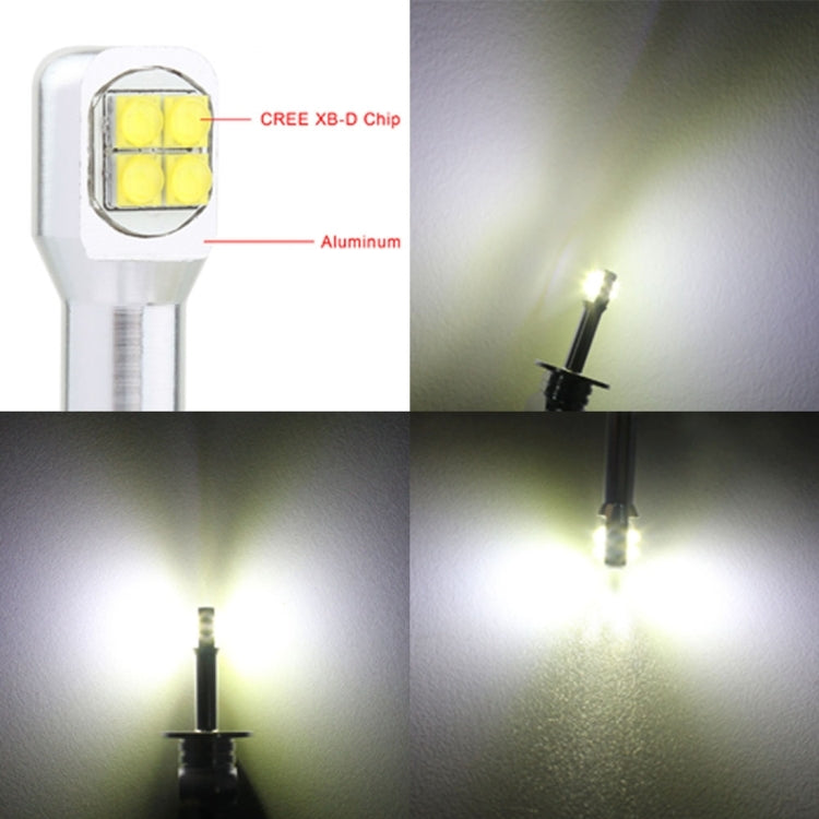 2 PCS H3 40W 800 LM 6000K 8 CREE LEDs Car Fog Lights, DC 12V(White Light)