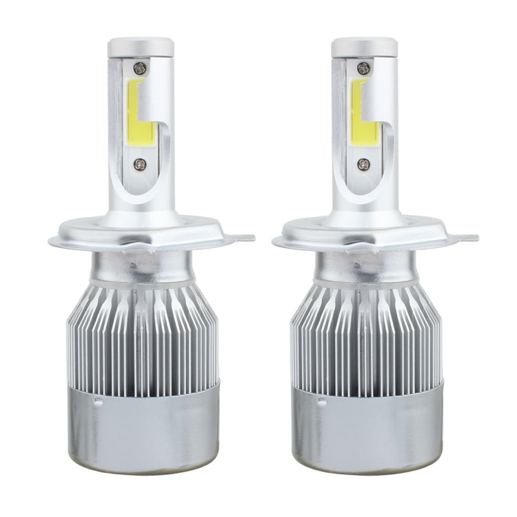 2 PCS H4 18W 1800 LM 6000K IP68 Canbus Constant Current Car LED Headlight with 2 COB Lamps, DC 9-36V(White Light)