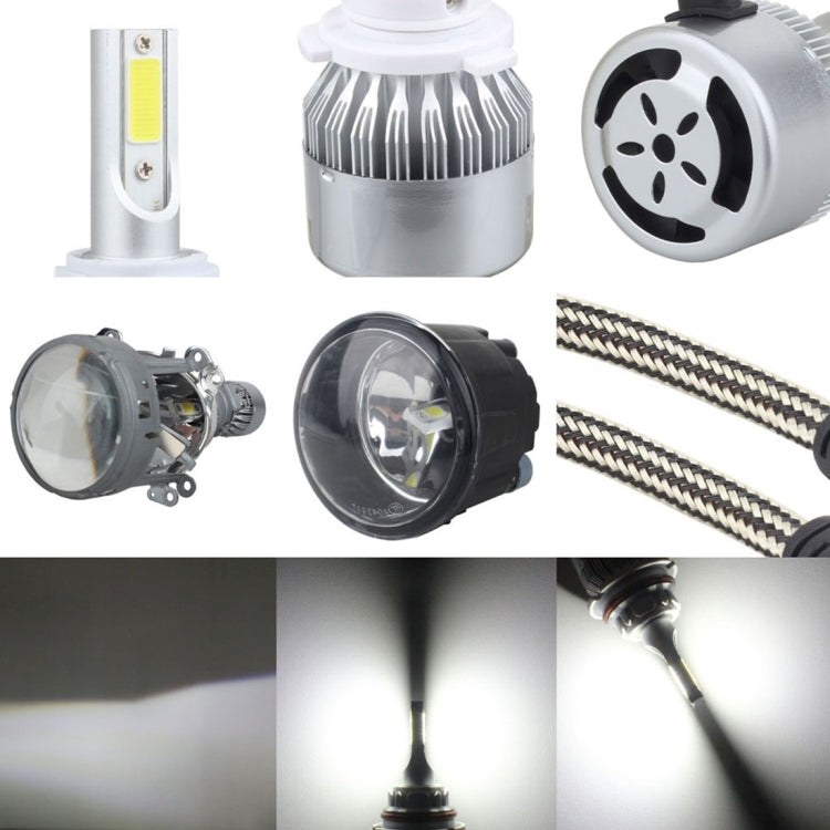 2 PCS H13 18W 1800 LM 6000K IP68 Canbus Constant Current Car LED Headlight with 2 COB Lamps, DC 9-36V(White Light)