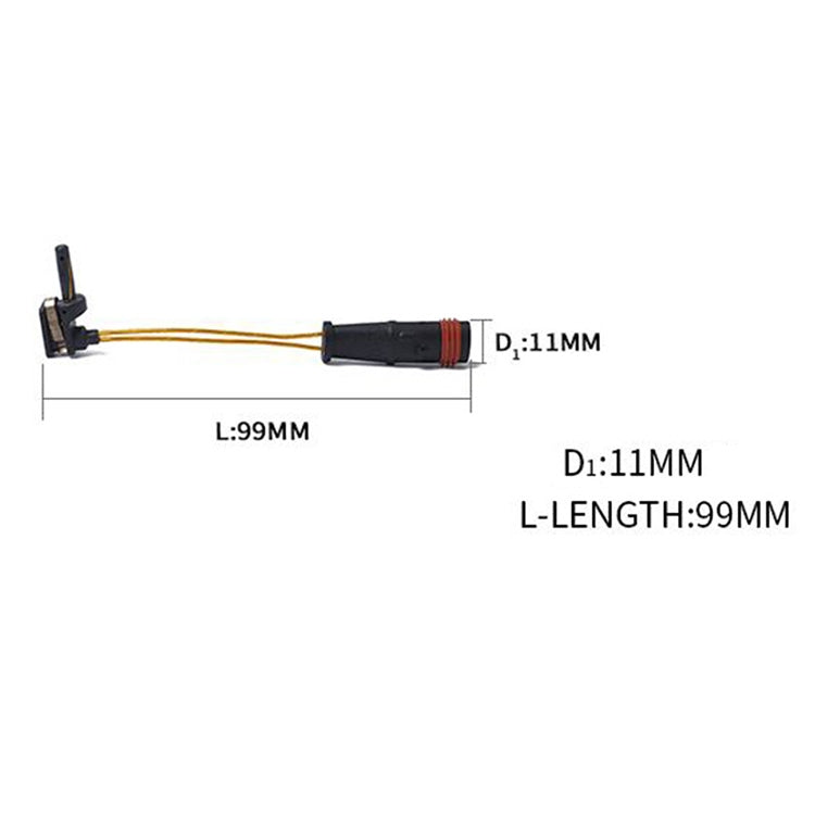 2 PCS Car Front Rear Brake Pad Sensor Cable 2115401717 2205400617 2205400717 for Mercedes-Benz W204 2007-2014 / W220 1998-2005