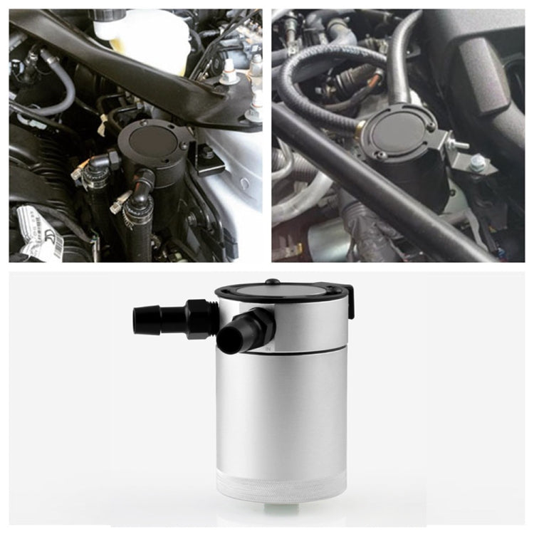 Car Universal Compact Baffled Oil Catch Can 2-Port