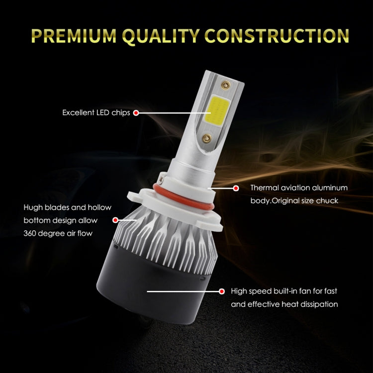 EV9 2 PCS 9006 / HB4 18W 2000LM 6000K Xenon White IP65 DOB LED Headlight Bulbs High Beam Conversion Kit DC 9-30V