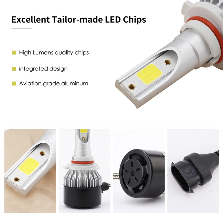 EV9 2 PCS 9006 / HB4 18W 2000LM 6000K Xenon White IP65 DOB LED Headlight Bulbs High Beam Conversion Kit DC 9-30V