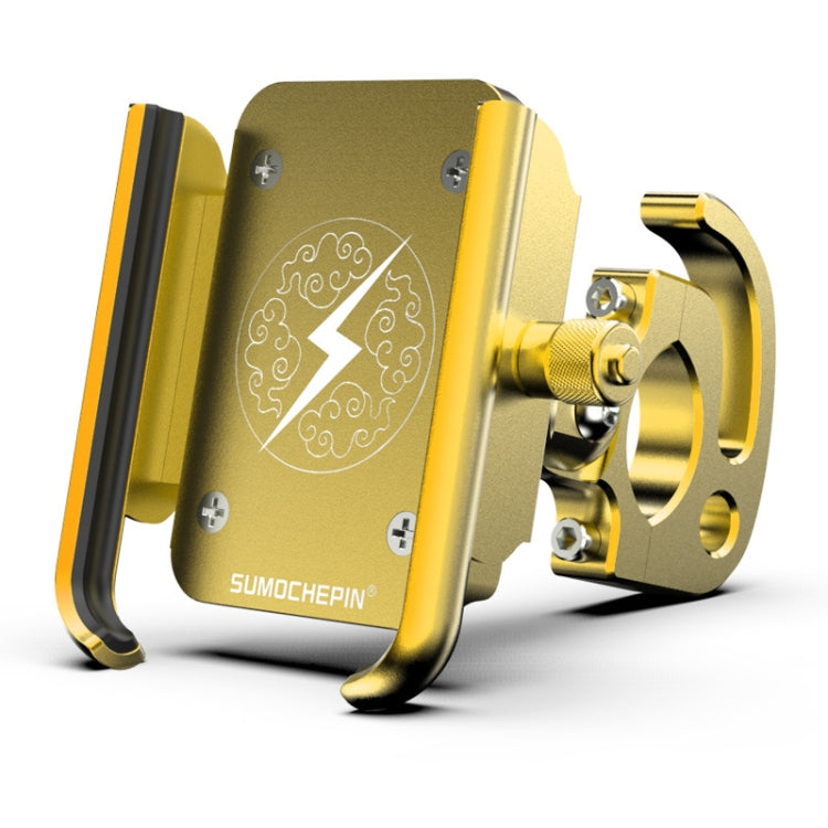 Motorcycle Aluminum Alloy Mobile Phone Bracket with Hook, Suitable for 4-6.5 inch Phones