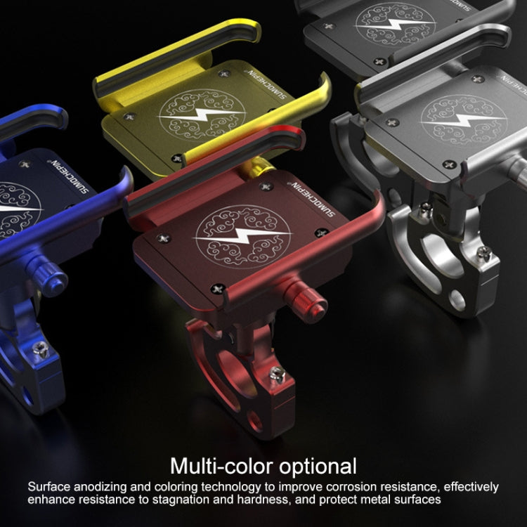 Motorcycle Aluminum Alloy Mobile Phone Bracket with Hook, Suitable for 4-6.5 inch Phones