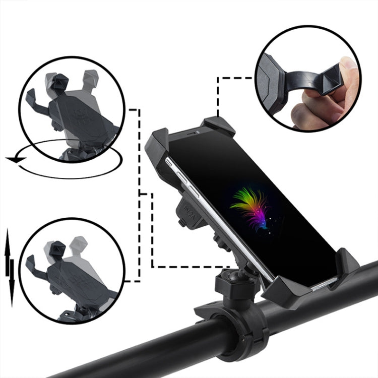 Motorcycle Mobile Phone Charging Stand with USB Charging, Suitable for 3.5-7 inch Phones
