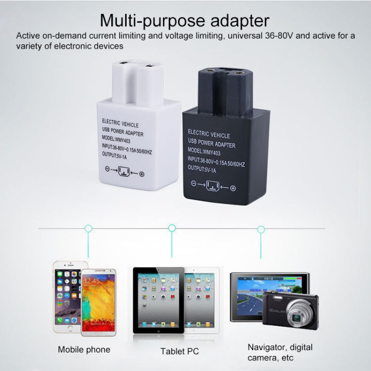 Electrical Motorcycle 36-80V 2A Double Port USB Mobile-phone Charger Adapter