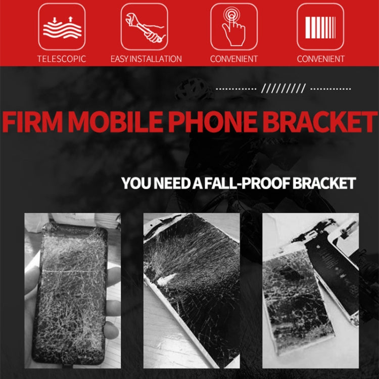 360 Degree Rotating Motorcycle Mobile Phone Holder with USB charger, Suitable for 3.5-6.6 inch Phones