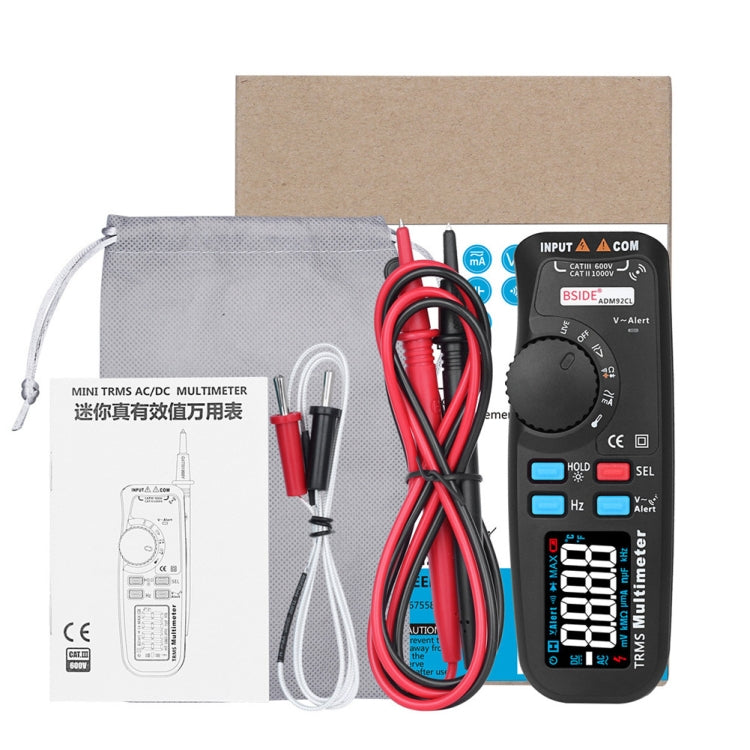 BSIDE ADM92CL Car Digital Multimeter Pen DC/AC Ammeter Voltmeter Multitester Thermometer Capacitance ohm Tester