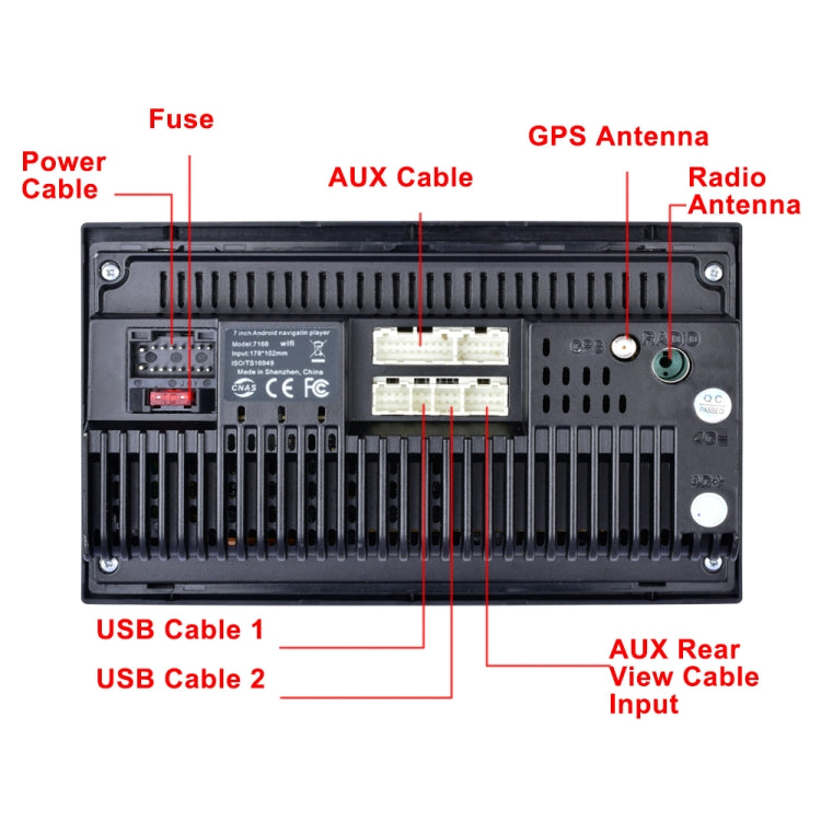7918 HD 7 inch Universal Car Android 8.1 Radio Receiver MP5 Player, Support FM & AM & Bluetooth & TF Card & WiFi & Phone Link