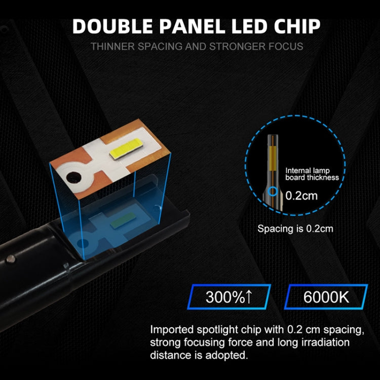 2 PCS 1905 H4 DC9-36V / 23W / 6000K / 3000LM IP68 Car LED Headlight Lamps