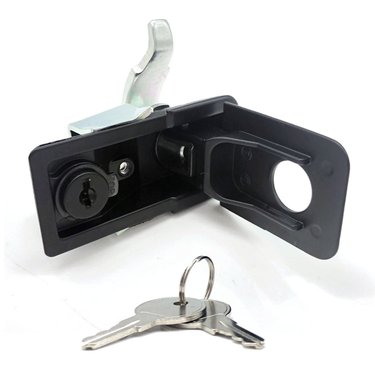 Adjustable Black Paddle Entry Door Latch & Keys Tool Box Lock for Trailer / Yacht / Truck