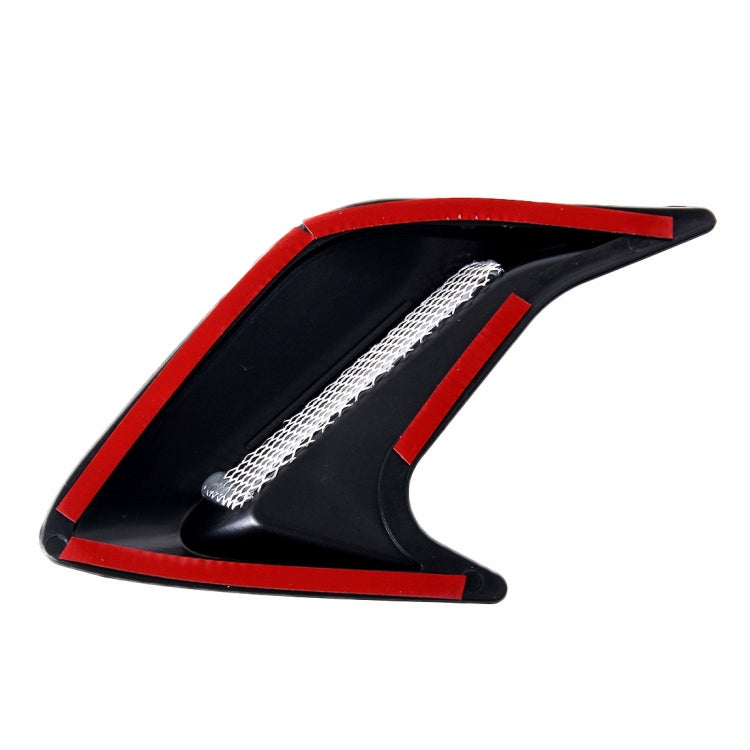 2PCS Plastic Decorative Air Flow Intake Turbo Bonnet Hood Side Vent Grille Cover With Self-adhesive Sticker