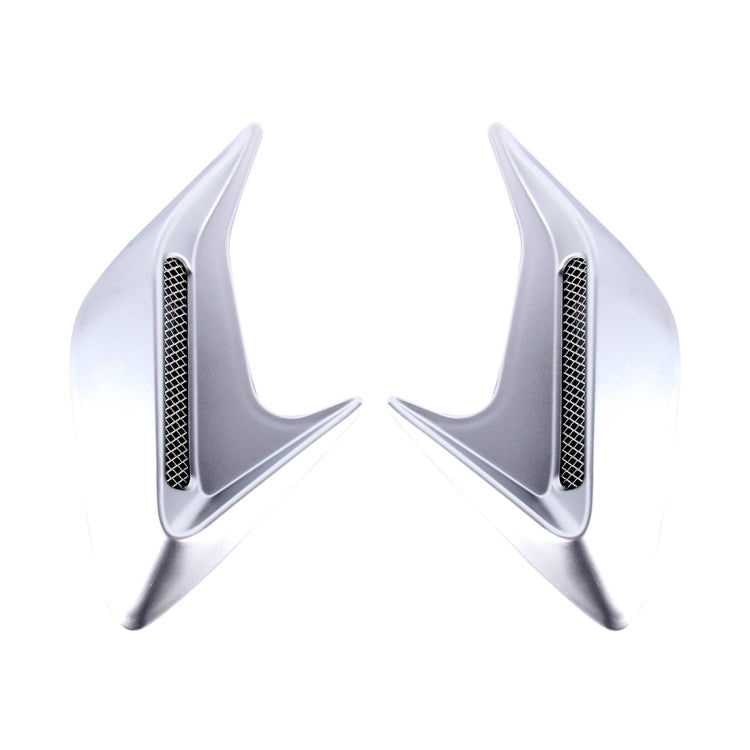 2PCS Plastic Decorative Air Flow Intake Turbo Bonnet Hood Side Vent Grille Cover With Self-adhesive Sticker