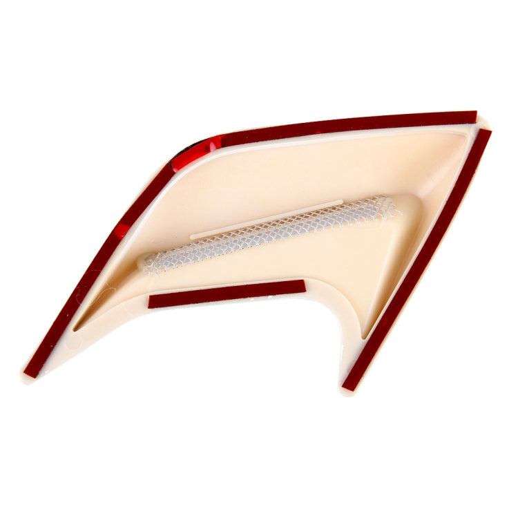 2PCS Plastic Decorative Air Flow Intake Turbo Bonnet Hood Side Vent Grille Cover With Self-adhesive Sticker