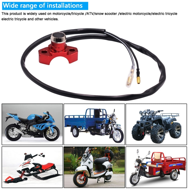 Motorbike Automatically Reset Horn Switch Scooter Motorcycle Aluminum Alloy Flameout Start Switches