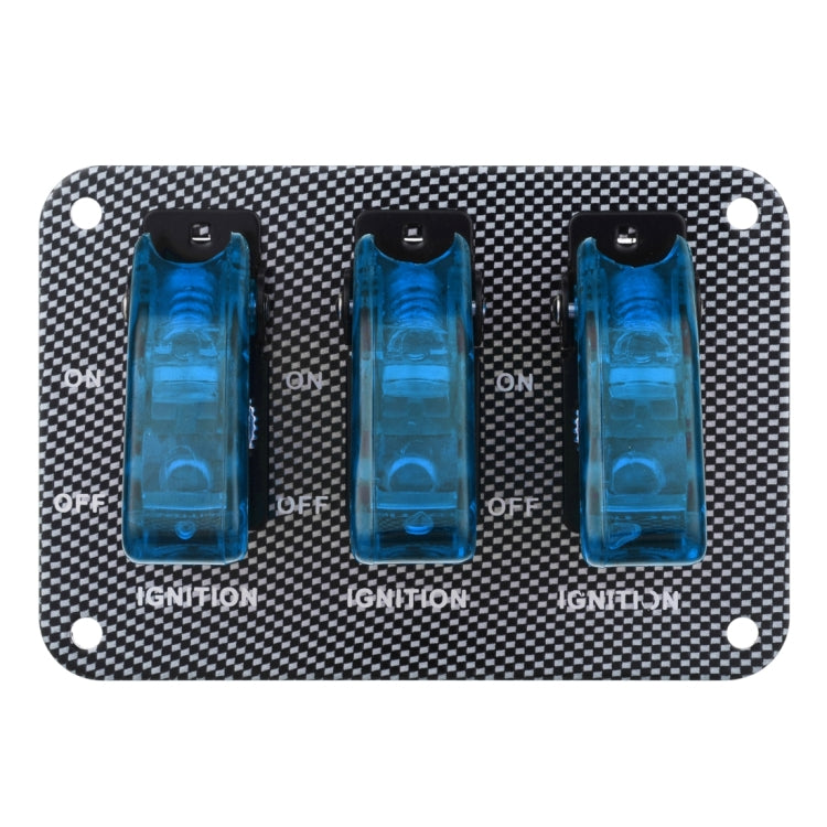 Jtron DV 12V Carbon Fiber Surface Panel Car Toggle Switch with