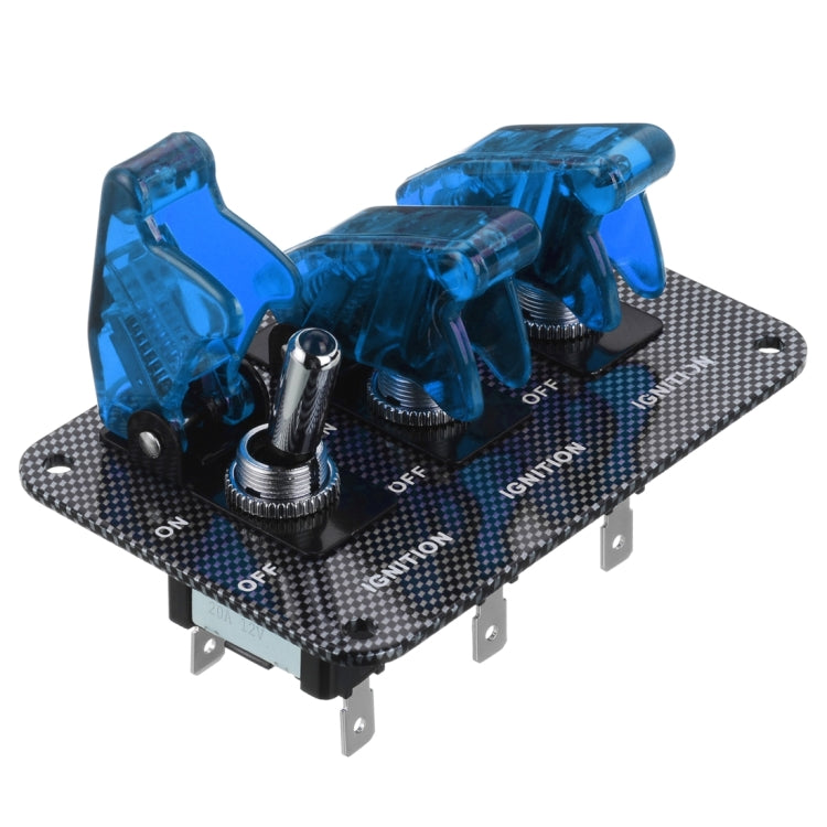 Jtron DV 12V Carbon Fiber Surface Panel Car Toggle Switch with