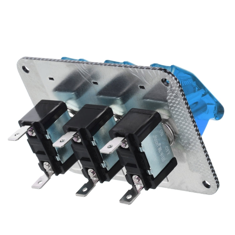 Jtron DV 12V Carbon Fiber Surface Panel Car Toggle Switch with