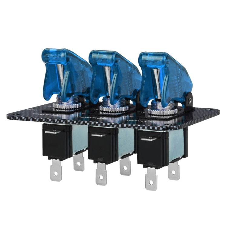 Jtron DV 12V Carbon Fiber Surface Panel Car Toggle Switch with