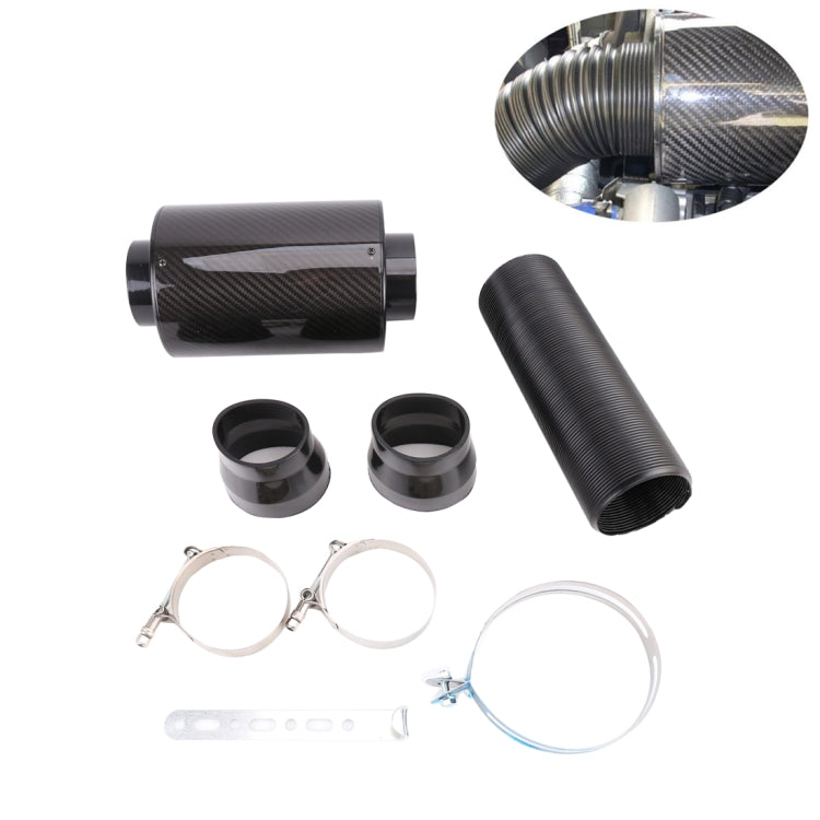 Car Cooling Intake System Cold Feed Induction Kit Carbon Fiber Air Filter Box
