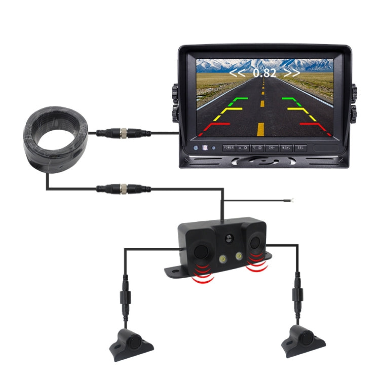 PZ610 IP67 170 Degree Car HD 7 inch Rearview Mirror Monitor with 10m Cable