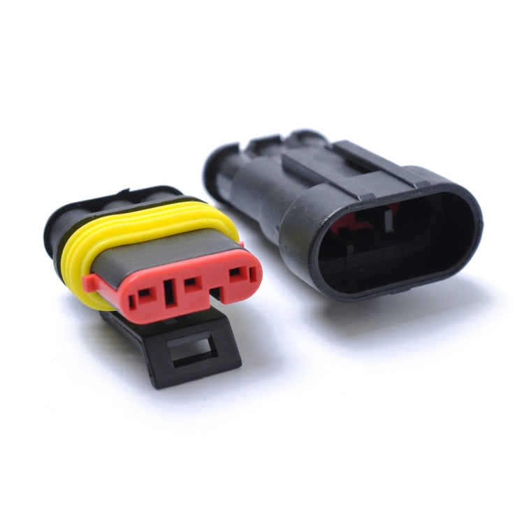 10 Sets 3 Pins Way Sealed Waterproof Electrical Wire Connector Plug Terminal Car Auto Set