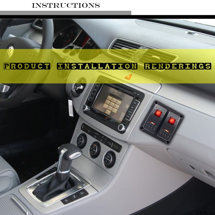 5PIN DC 12V / 24V Circuit Breakers Button Toggle Switch Panel with LED Indicator for Car RV Marine Boat