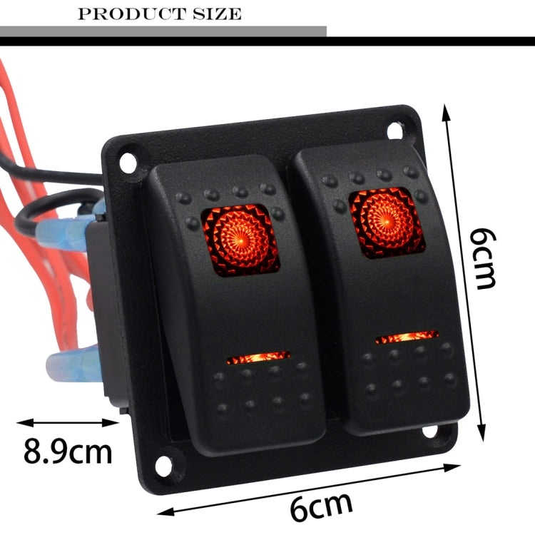 5PIN DC 12V / 24V Circuit Breakers Button Toggle Switch Panel with LED Indicator for Car RV Marine Boat