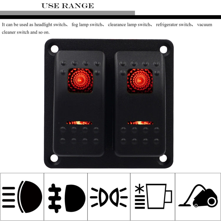 5PIN DC 12V / 24V Circuit Breakers Button Toggle Switch Panel with LED Indicator for Car RV Marine Boat