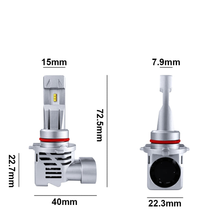 2 PCS M3 9005 / HB3 / H10 DC9-32V / 17W / 6500K / 2000LM IP68 Car LED Headlight Lamps(Cool White)