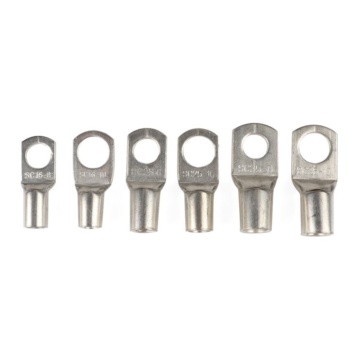36 PCS Boat / Car Bolt Hole Tinned Copper Terminals Set Wire Terminals Connector Cable Lugs SC Terminals