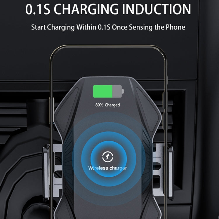 T3 Intelligent Auto-induction Car Mount Wireless Charger, Suitable for 4.5 - 6.8 inch Smartphones