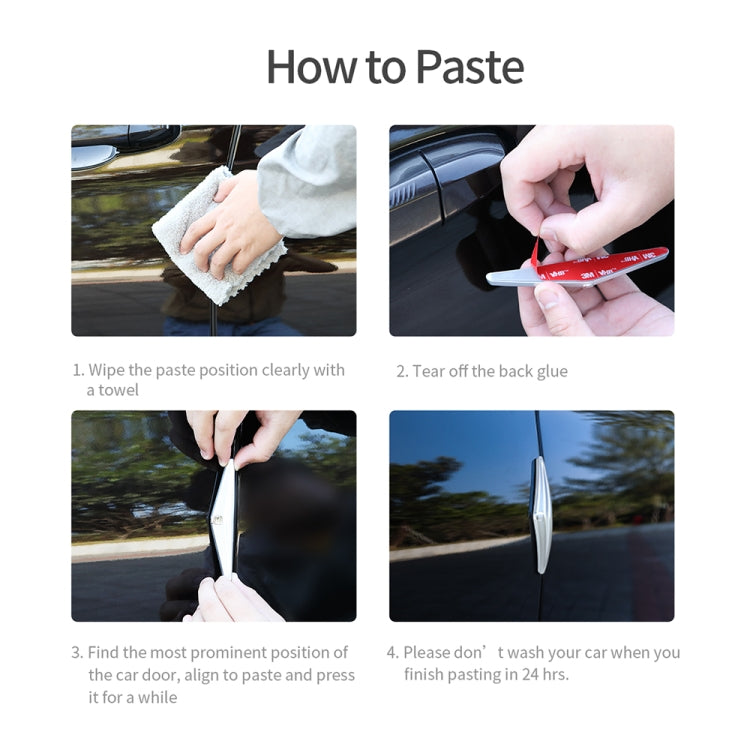 ROCK RPH0929 4 PCS PVC Car Door Guard Anti-collision Sticker Set