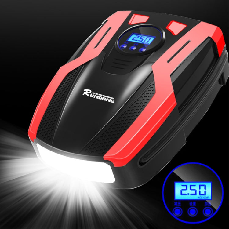 RUNDONG AUTO ACCESSORIES 12V Portable Car Electric Tire Pump Air Pump Tire Inflator, Digital Display Version