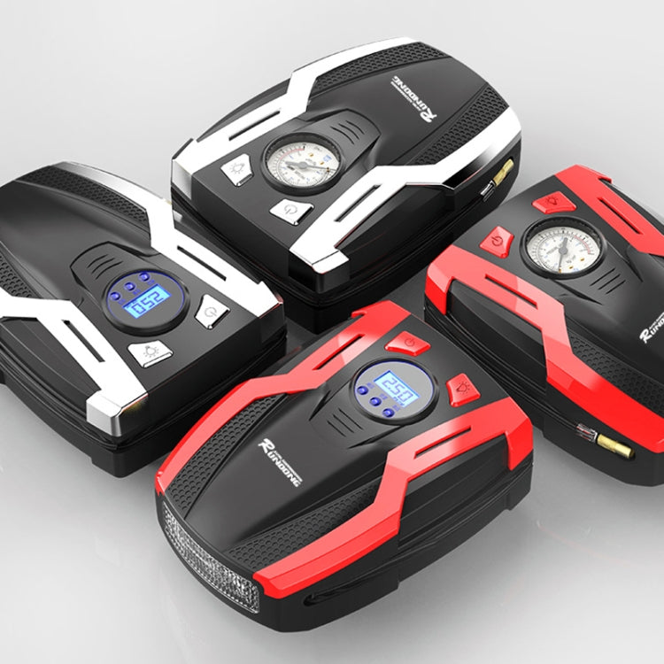 RUNDONG AUTO ACCESSORIES 12V Portable Car Electric Tire Pump Air Pump Tire Inflator with Toolbox, Digital Display Version