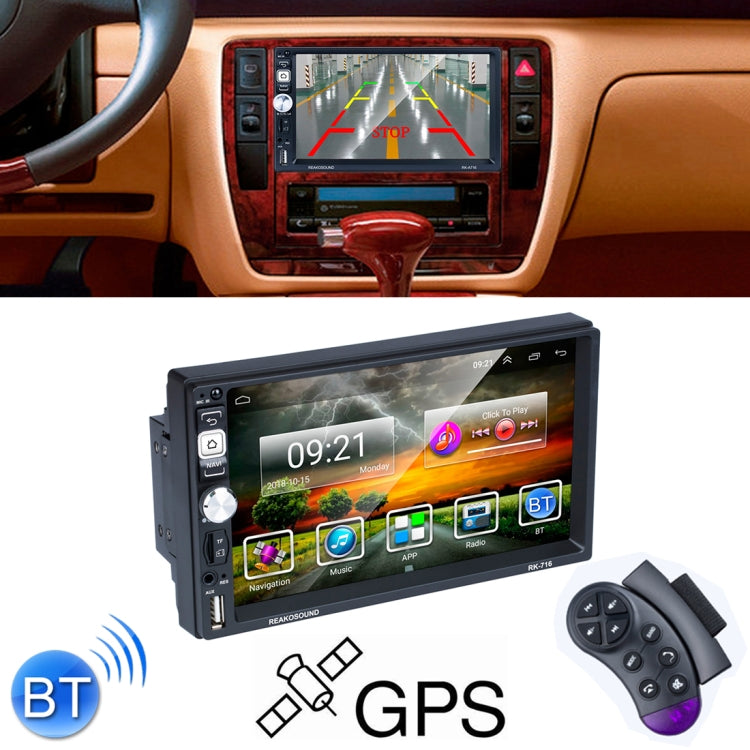 RK-A716 7 inch Universal Android 8.1 Car Radio Receiver MP5 Player, Support FM & Bluetooth & Phone Link & WIFI with Remote Control