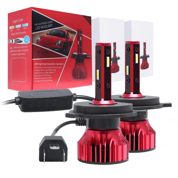 2 PCS T10 H4 DC9-36V / 28W / 6500K / 2400LM IP67 Car LED Headlight Lamps (White Light)