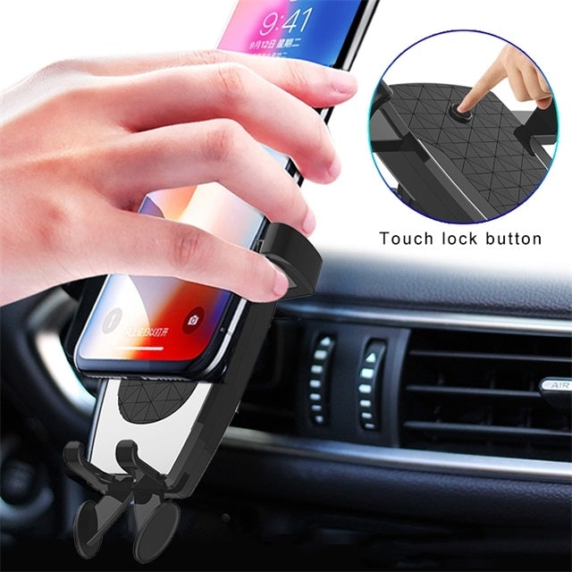 Car Air Outlet Mobile Phone Automatic Lock Holder Bracket