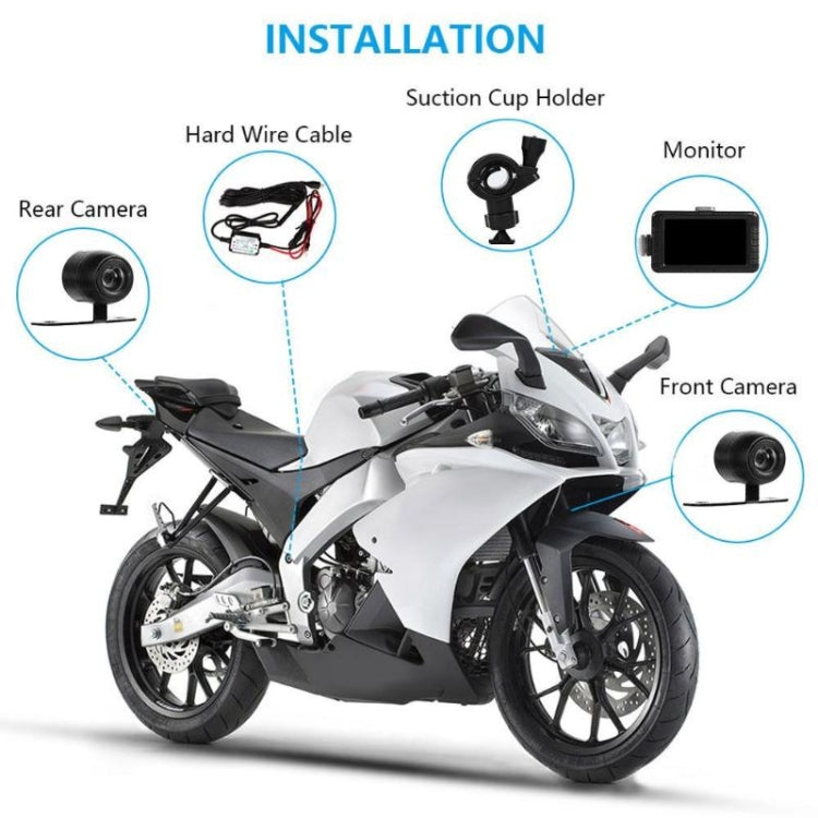 SE100 3 inches HD 1080P Video Motorcycle DVR, Support TF Card / WiFi / GPS / Loop Recording, with Remote Control