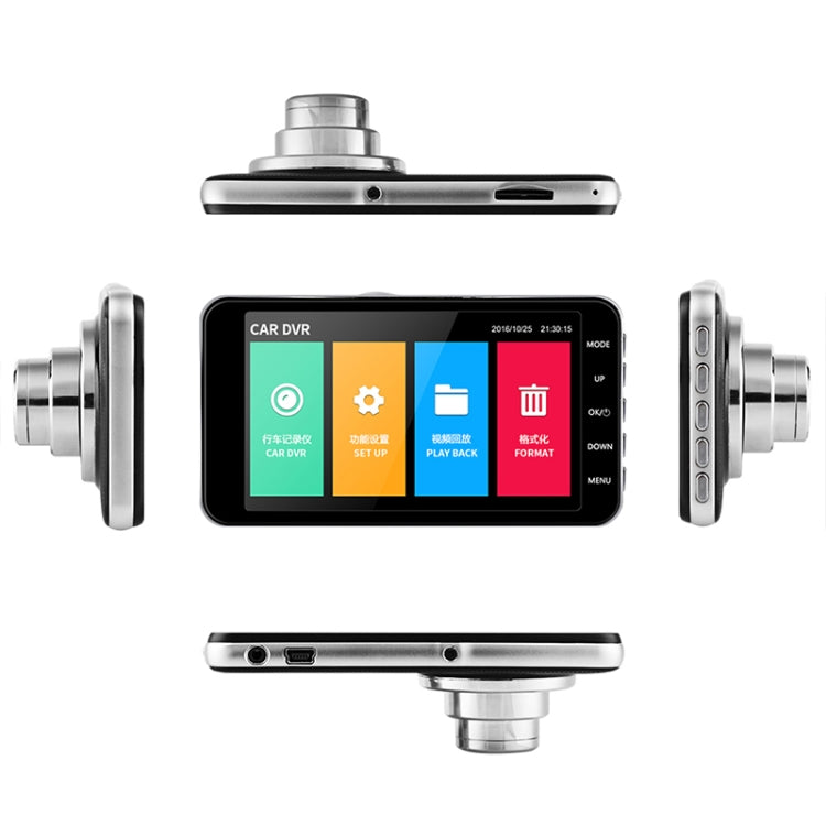 SE009 4 inch 170 Degrees Wide Angle Full HD 1080P Video Car Touch Screen DVR, Support TF Card / Loop Recording / G-sensor