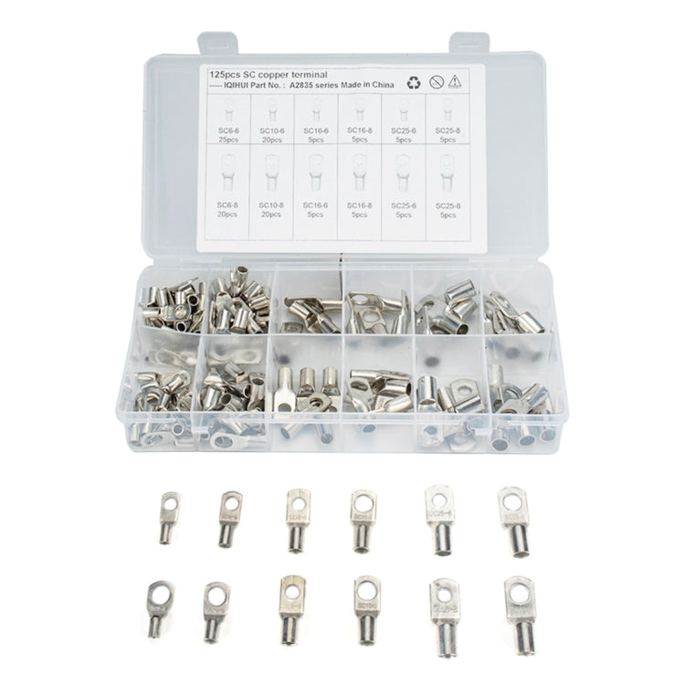 125 PCS Wire Terminals Connector Cable Lugs Battery SC Terminals Glimpse of Mouth