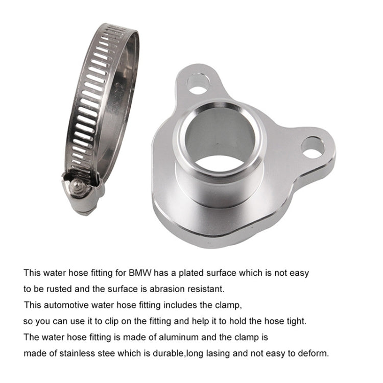 Car Water Hose Joint Pipe Adaptor with Clamps for BMW 335i, Size: 28mm